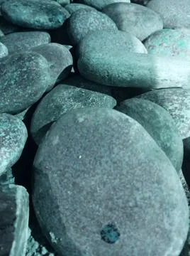 Gray rocks on rooftop Stock Photos