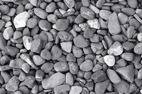 Gray rounded pebbles Stock Photos