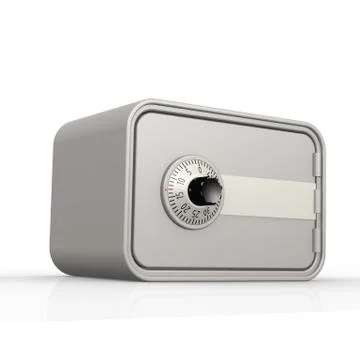 Gray safe box with white background Stock-Illustration