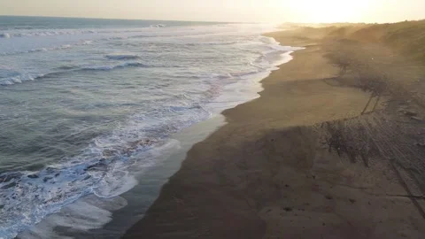 Gray Sand Beach Stock Footage 337362977