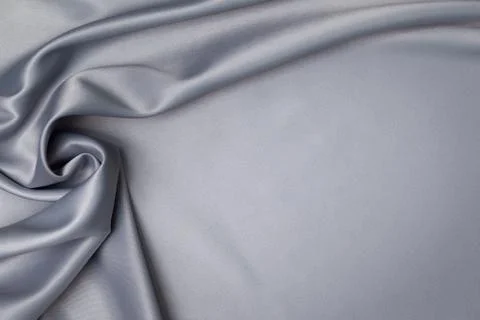 Gray satin fabric Stock Photos