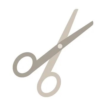 Gray Scissor Icon Stock Illustration