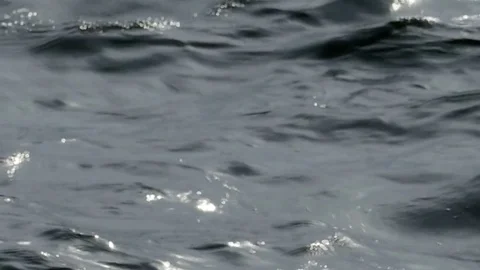 Gray sea waves  with reflections and sun sheen. Stock Footage 83822537