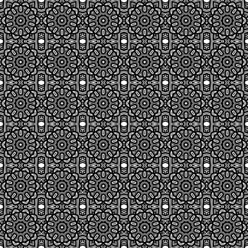 Gray seamless ornate pattern digital textile design Stock-Illustration