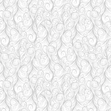 Gray seamless pattern line art wave swirl vector illustration 스톡 일러스트