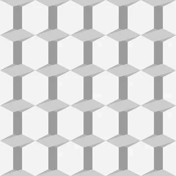 Gray seamless pattern with triangles and trapezes Stock Illustration