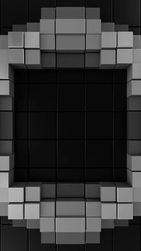 Gray Segmented Vertical Ring Minimal Seamless Abstract 3D Loop. 3D rendering Stock-Footage 328216600