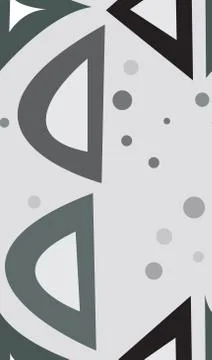 Gray Semicircles in Seamless Pattern Stock Illustration