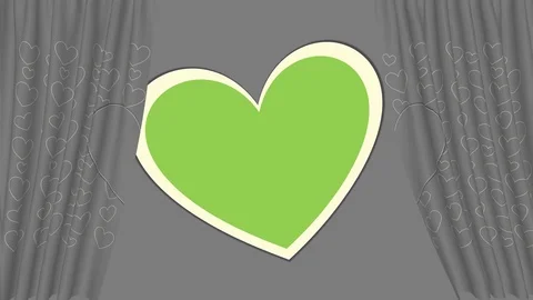 Gray shaded Special Message motion curtain card of Empty Lime screen Stock Footage 102842936