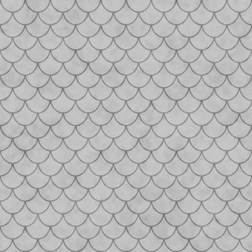 Gray shell tiles pattern repeat background Stock Illustration