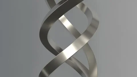 Gray shiny chrome metal spring spiral isolated on white gray background with  Illustrazione stock