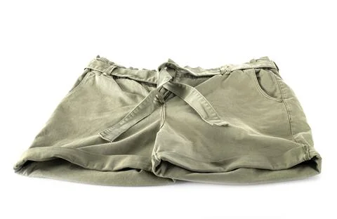 Gray shorts in studio Stock Photos