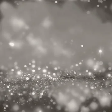 Gray silver on light circles defocus glitter background. Stock Illustration