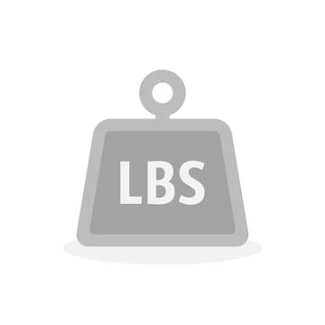 Gray simple lbs icon like pound Stock Illustration