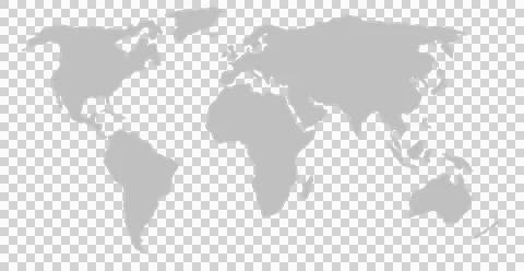 Gray simplified world map (Europe and Africa centered) Illustrazione stock