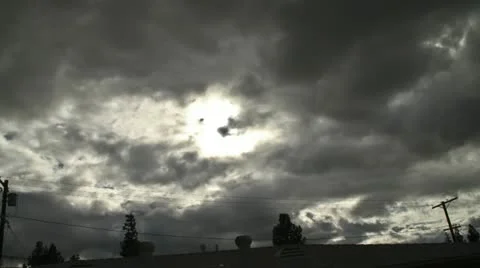 Gray Skies (Time lapse) Stock Footage 20439160