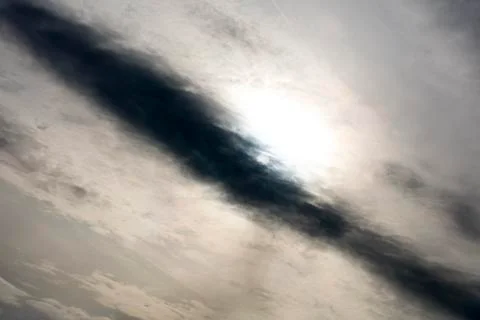 Gray sky with clouds sad mood summer macro background fine art in high qualit Stock Photos