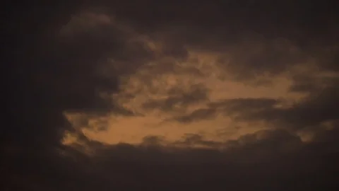 Gray sky with clouds in sunset Stock Footage 73355438