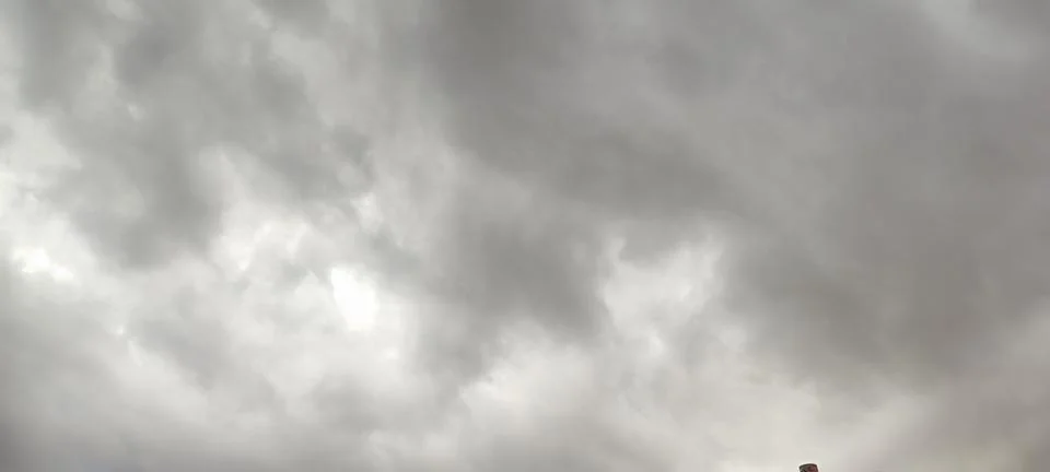 Gray sky white clouds background nature air atmosphere weather autumn Stock Photos