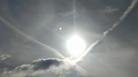 Gray sky white clouds background nature air atmosphere weather autumn Stock Photos