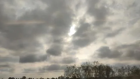 Gray sky white clouds background nature air atmosphere weather autumn Stock Photos