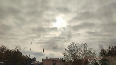 Gray sky white clouds background nature air atmosphere weather autumn Stock Photos