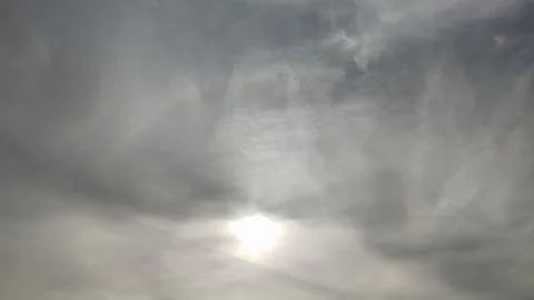 Gray sky white clouds background nature air atmosphere weather autumn Stock Photos