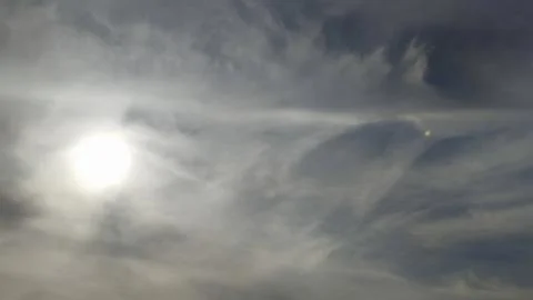 Gray sky white clouds background nature air atmosphere weather autumn Stock Photos