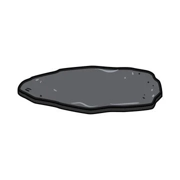 Gray slate serving plate vector illustration 스톡 일러스트