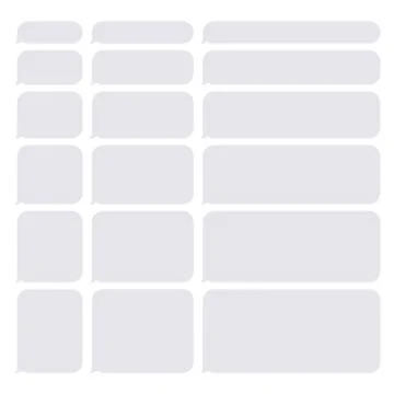 Gray Smartphone SMS Chat Blank Bubbles Set. Vector Stock Illustration