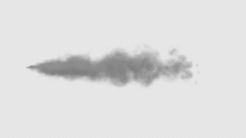 Gray smoke billowing in a straight line Stock Footage 332197213