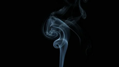 Gray Smoke On Black Background. Video stock 138233332