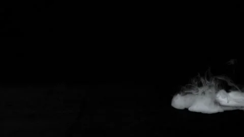 Gray smoke on black background Stock-Footage 195967545