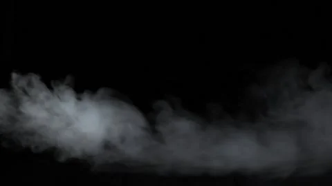 Gray smoke on black background Stock-Footage 196372527