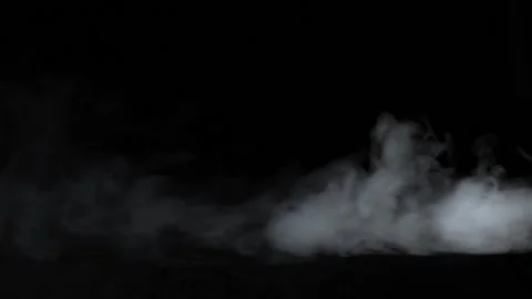 Gray smoke on black background Video stock 201129994
