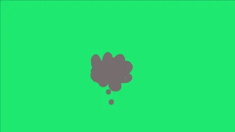 Gray smoke cartoon animation Stock Footage 229529530