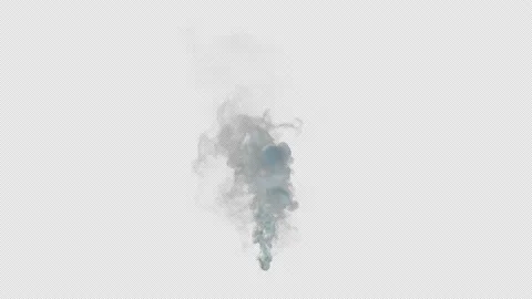 Gray smoke flying up Stock Footage 212331127