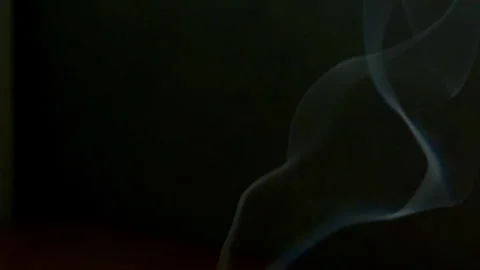 Gray smoke isolated on black background. Stock Footage 296520929