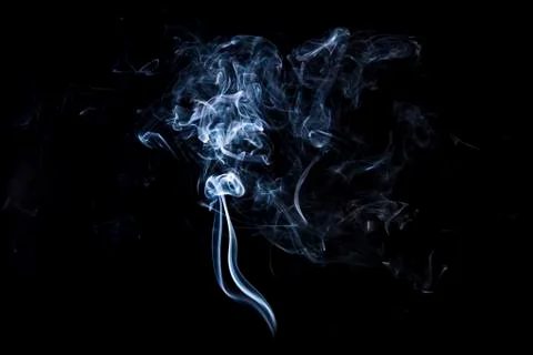 Gray smoke with light Stock Photos