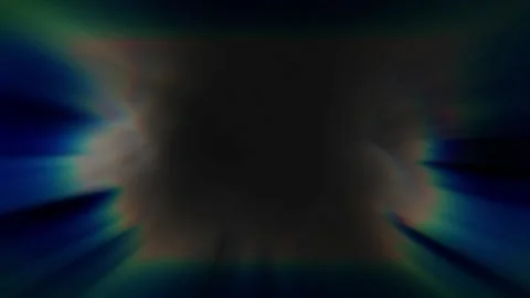 The gray smoke in the middle of the black screen swirls, emitting rainbow rays Stock Footage 168505963