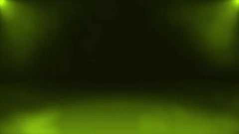 Gray smoke in slow motion, Lime green optical light rays with dark background Video stock 296056484
