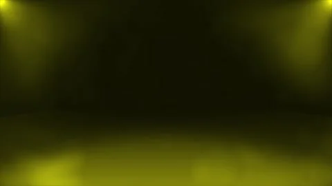 Gray smoke in slow motion, Yellow optical light rays with smoke dark background Stock Footage 296056486