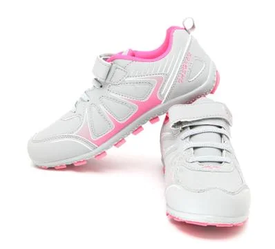 Gray sneakers Stock Photos
