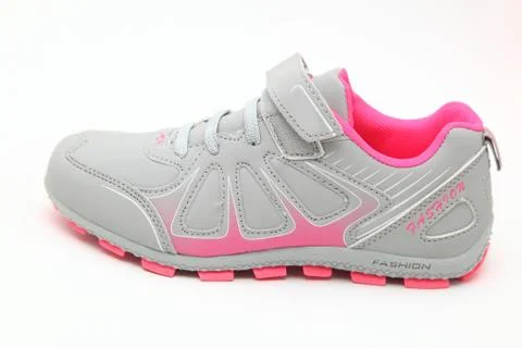 Gray sneakers Stock-Fotos