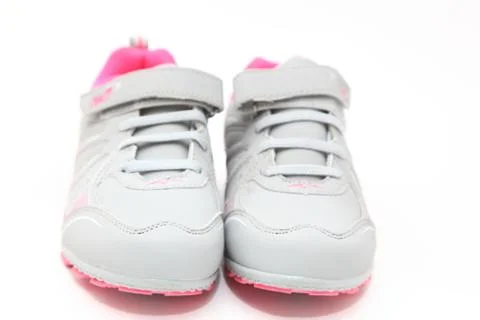 Gray sneakers Stock Photos