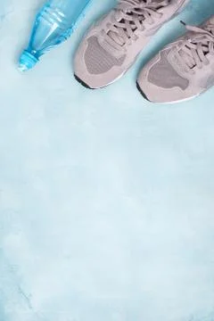 Gray sneakers Stock Photos