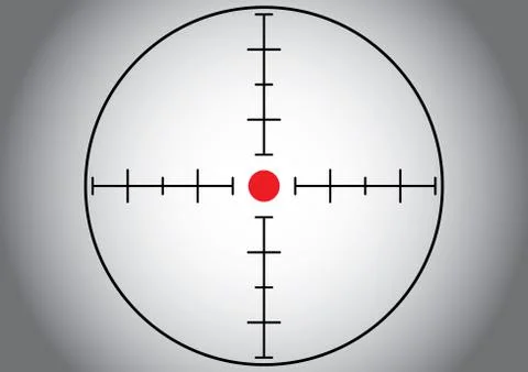 Gray sniper target. Illustrazione stock