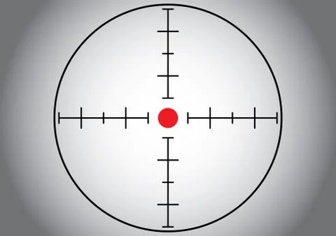 Gray sniper target. Stock Illustration