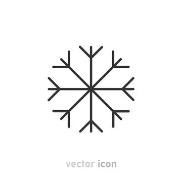 Gray snowflake icon on white background. Vector illustration. Illustrazione stock