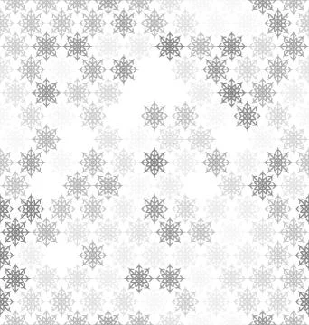 Gray snowflake pattern. Seamless vector Stock Illustration